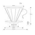 thumbnail image 5 of WHAMVOX Stainless Dripper Cone Coffee Drip Filter Cup Permanent Coffee Maker with Separate Stand for 12 Cups (Silver), 5 of 8