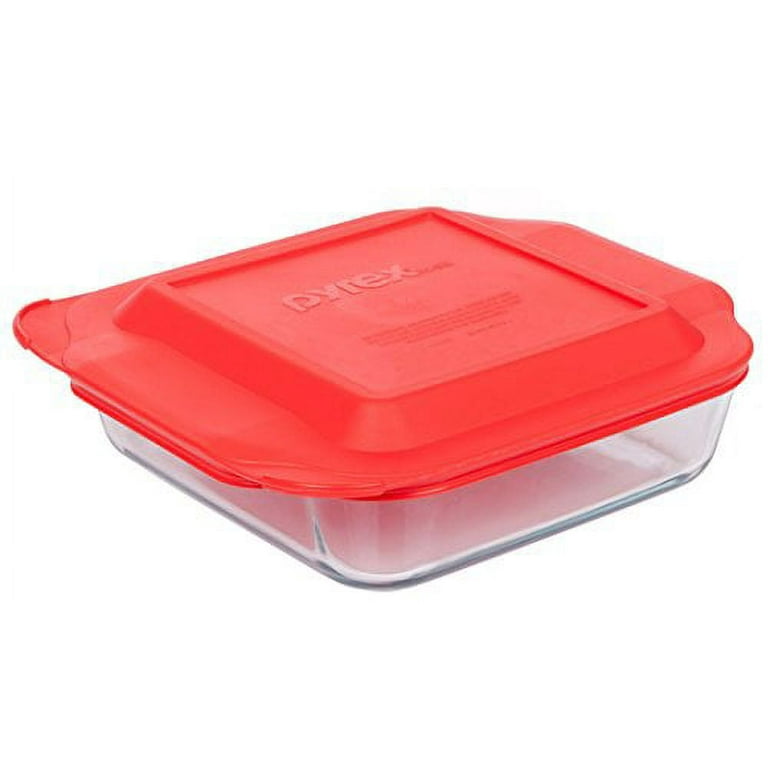 Red Lid for 8 Square Glass Baking Dish