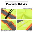 thumbnail image 2 of Reflective Vest Class 2 Safety Vests ANSI with 5 Pockets Zipper High Visibility Construction Uniform, 2 of 4