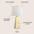thumbnail image 4 of JONATHAN Y Owen 20.5" Contemporary Resin LED Table Lamp, Gold Painting, JYL1038A, 4 of 9