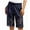 Dark Blue, variant on Simua Women's Fashion Splicing Lace Shorts Solid Color Satin Drawstring Elastic Waist Sports Shorts