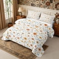 thumbnail image 3 of Manfei Cottagecore Blossom Twin Quilt Set 2 Pieces,Vintage Flowers Leaves Twin Coverlet Set,1 Bedspread and 1 Pillowcase, 3 of 7