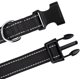 thumbnail image 4 of collares negros para perros, ajustables, clásicos, de nailon reflectante, adecuados para perros medianos, (L) 2,5 cm de ancho., 4 of 5