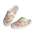 thumbnail image 2 of Balery Tropical Flamingo Pineapple Pattern Women's Fuzzy Memory Foam Slippers Fluffy Winter House Shoes Indoor and Outdoor-42/43, 2 of 7