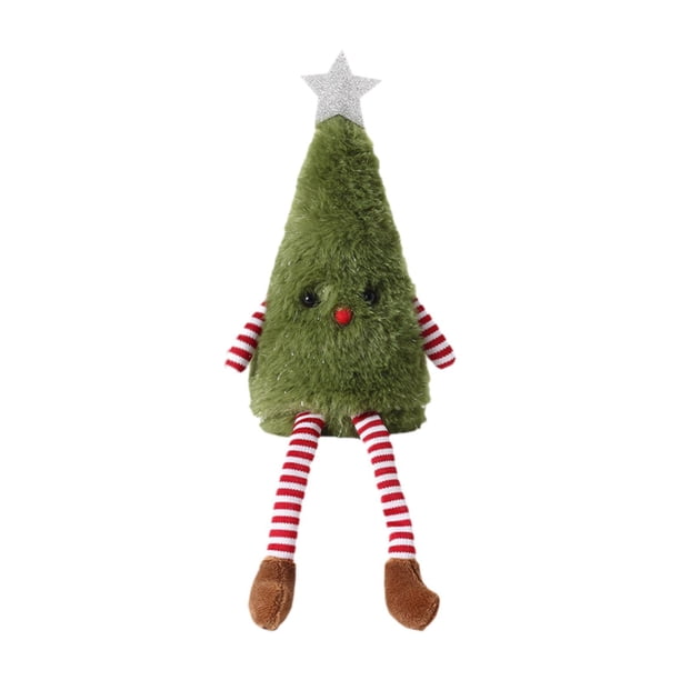 Muñeco de peluche para árbol de Navidad, decoración navideña decorativa para fiestas Verde