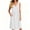 A White, variant on Lenago Floral Dress for Women Ladies' Casual And Fashionable Solid Color V-Neck Sleeveless Pocket Dress Black L