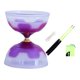 thumbnail image 2 of Juego de juguetes de Diabolo chino, Triple rodamiento portátil con palos de Diabolo y bolsa de cuerda, juguete de malabarismo, pelota de Diabolo para niños Púrpura, 2 of 10