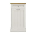 thumbnail image 6 of Aukfa Tilt Out Trash Cabinet,10 Gallons Freestanding Kitchen Trash Bin Cabinet,White, 6 of 7