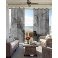 thumbnail image 4 of Grey Ombre Marble Blackout Curtains 63 Inches Long for Bedroom, Gray Marble Crack Abstract Modern Thermal Insulated Room Darkening Black Out Window Curtain Panels Grommet Drapes for Living Room, 4 of 8
