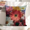 thumbnail image 6 of Flowers bouquet Linen toss pillowcase Decoration pillowcase Gift preferred 24x24" Cushion cover 2 set Sofa pillowcase Sofa bedroom living room car, 6 of 8
