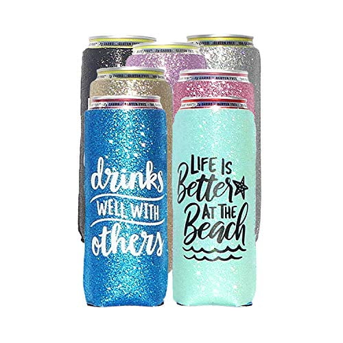 Black Beer Sleeve 330ml Soda Drink Can Cooler Coozy for Wedding Favors Accs 