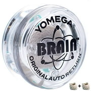Yomega the Original Brain - Professional Yoyo for Kids and Beginners, Responsive Auto Return Yo Yo Best for String Tricks   Extra 2 Strings & 3 Month Warranty (clear)