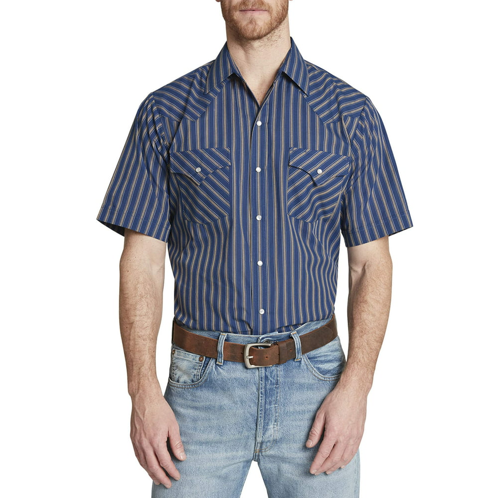 Ely Cattleman - Ely Cattleman Men's Short Sleeve Stripe Western Shirt ...