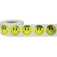 thumbnail image 2 of Gold Metallic Happy Face School Stickers | 1" inch Round - 500 Pack | InStockLabels.com, 2 of 2