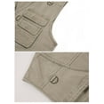 thumbnail image 3 of Men's Fishing Vest Summer Thin Multi-Pocket Cotton Waistcoat for Middle-aged  Elderly Large Size, 3 of 5