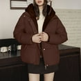thumbnail image 7 of Pincandy Women’s Winter Cropped Puffer Jacket Coat Casual Quilted Baggy Long Sleeve Zip Down Jackets Outerwear, 7 of 7