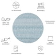 thumbnail image 6 of SAFAVIEH Courtyard Altan Geometric Indoor/Outdoor Area Rug, Grey/Teal, 6'7" x 6'7" Round, 6 of 10