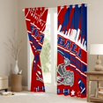 thumbnail image 3 of Feelyou Teal Football Helmet Blackout Curtains Set of 2 (52x84 Each) for Boy, Red Blue Rugby Soccer Window Curtains, Cartoon Stars Print Curtains and Drapes, Living Room Curtains Decor, 3 of 6