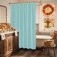 thumbnail image 5 of Pure Mint Green Shower Curtain, Waterproof Shower Curtains for Bathroom, Modern Solid Color Minimalist Art Washable Fabric Bathtub Curtain Set Bath Decor with 12 Hooks 72"x78", 5 of 8