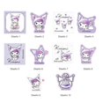 thumbnail image 2 of Stickers Prichos Kuromi Color Morado de Papel Adhesivo 50 Piezas, 2 of 4