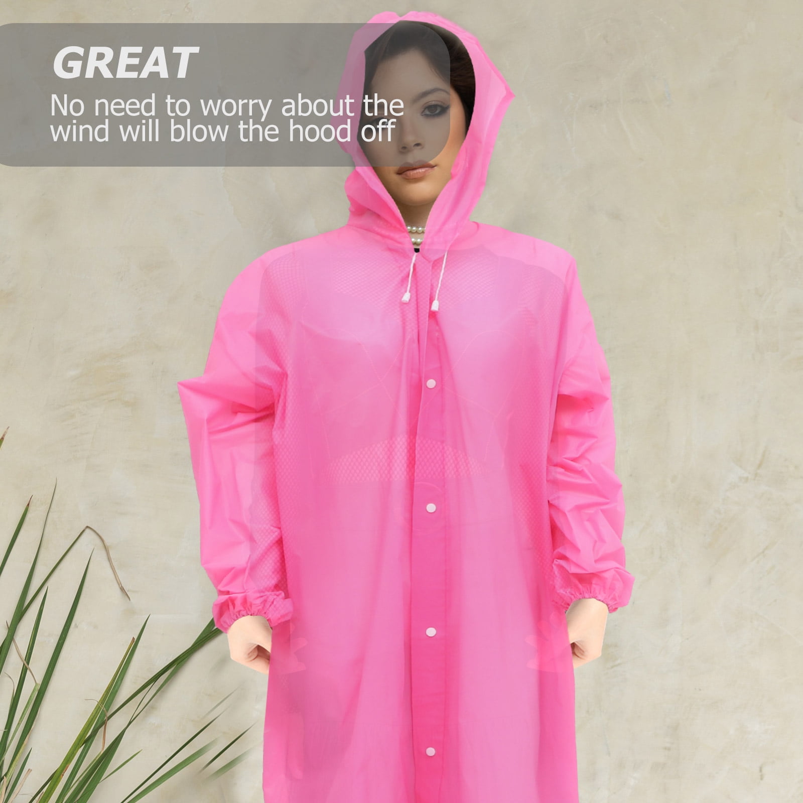 Fashion Women Floral Transparent Eva Plastic Girls Raincoat Travel Waterproof Ra