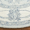 thumbnail image 3 of SAFAVIEH Micro-Loop Larry Oriental Area Rug, Light Blue/Ivory, 5' x 5' Round, 3 of 8
