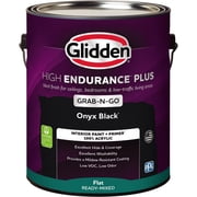 Glidden HEP Grab-N-Go Onyx Black / Black Flat Interior Paint with Primer, 1 Gallon