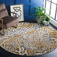 thumbnail image 2 of SAFAVIEH Amsterdam Ruby Animal Area Rug, Beige/Gold, 6'7" x 6'7" Round, 2 of 8