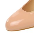 thumbnail image 4 of Women's Pumps High Heel Patent Leather Buckle Court Shoes 6CM Round Toe Party Dress Wedding Shoes, 4 of 6