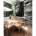 thumbnail image 5 of nqOlkjepod Outdoor Curtains for Patio Waterproof, Beige Black Stripe Outdoor Privacy Panels Grommet, Modern Abstract Wave Striped Blackout Outside Curtains for Porch/Cabana/Pergola 54"x95", 2 Panels, 5 of 8