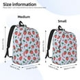 thumbnail image 2 of Yiaed Strawberries Print Print Laptop Backpack Travel Canvas Backpack Vintage Aesthetic Backpack for School Knapsack Backpack Backpack for School-Small, 2 of 5