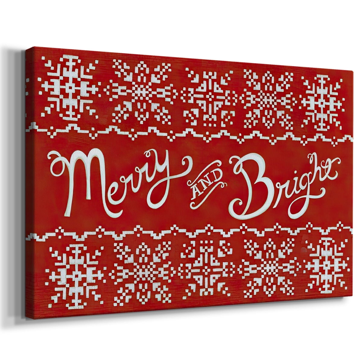 Fair Isle Snowflake I- Gallery Wrapped Canvas