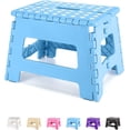 thumbnail image 1 of Folding Step Stool - Height Premium Heavy Duty Foldable Step Stool for Kids Kitchen Garden Bathroom Camping Stepping Stool -, 1 of 9