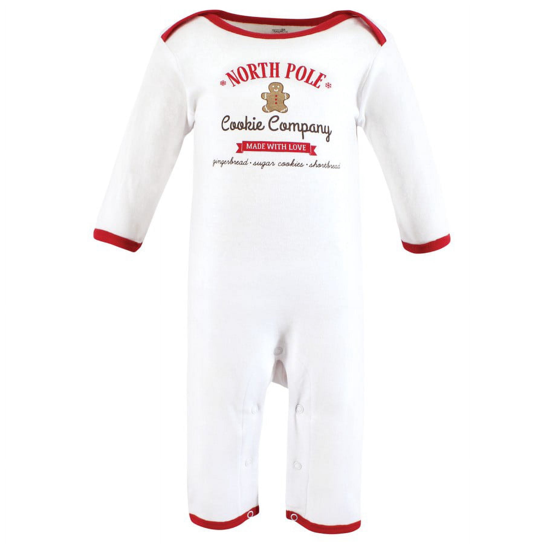 Touched by Nature Unisex Baby Organic Cotton Coveralls, Christmas Cookies, 6-9 Months