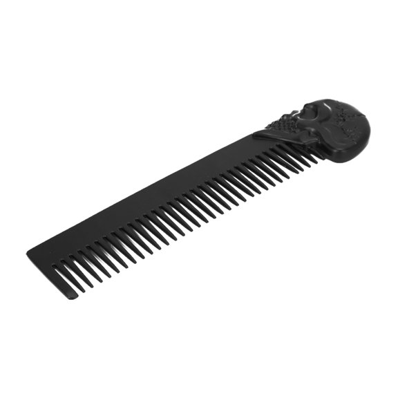 Peine de Barba de Acero inoxidable Con en forma de Calavera, Herramienta de Estilismo, Salón de Casa, Peine para el Pelo Con Bigote para Hombres