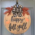 thumbnail image 2 of BNNG Hello Fall Wreath for Front Door Fall Tree Welcome Door Sign 12x12 Inch Autumn Maple Leaves Wood Door Hanger Farmhouse Thanksgiving Hanging Plaque for Home Porch Wall Indoor Outdoor Decor, 2 of 5