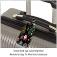 thumbnail image 3 of Square 2Pack PU Leather Merry Chrismas Cruise Luggage Tag with Privacy Cover and Name ID Tag for Travel Handbags Backpacks Luggage Tags, 3 of 6