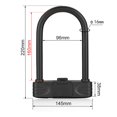 thumbnail image 2 of Combinación de Bicicletas de 4 Dígitos U Lock D Lock, Gate Lock Accesorios Profesionales Protección Fácil de Configurar Combinación Heavy Duty Glass D Baoblaze cerradura de combinación de bicicleta, 2 of 8