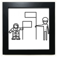 thumbnail image 1 of Lunar Landing Occupy Flag Black Square Frame Picture Wall Tabletop, 1 of 3
