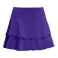 thumbnail image 5 of Bmisegm Women's Double Layered Pleats Tennis Skirts for Women High Waisted Skirt with Shorts Pockets Workout Athletic Skort for Summer Casual Sports Skirts Womens Shorts Purple XXL, 5 of 5