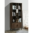 thumbnail image 3 of Milton Greens Stars Inc Modern Wood Bookcase with 10-Tier Shelves in Dark Walnut, 3 of 5