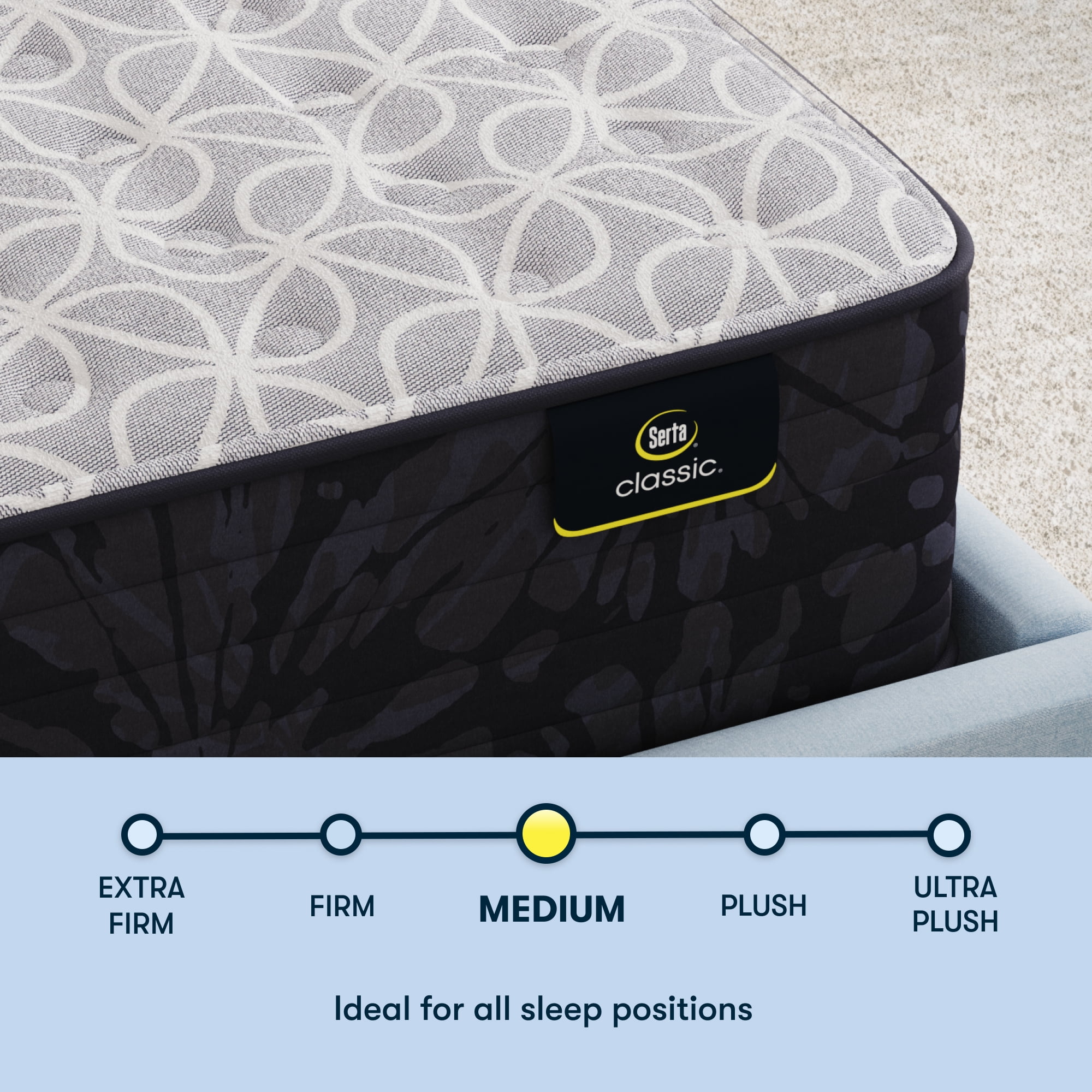 Serta 13.5" Twin Mattress, Classic Clarks Hill Elite Ltd Medium Tight Top, Innerpring Adult Mattress, Twin Size Mattress, Adult Mattress