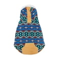 thumbnail image 3 of Vibrant Life Dog Clothes: Blue Print Fleece Hooded Jacket with Corduroy Trim, Size L, 3 of 8