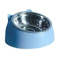 thumbnail image 2 of 2 Cuencos Para Perros Y Gatos Elevados, Inclinados Y Antideslizantes, Color Azul, 2 of 5