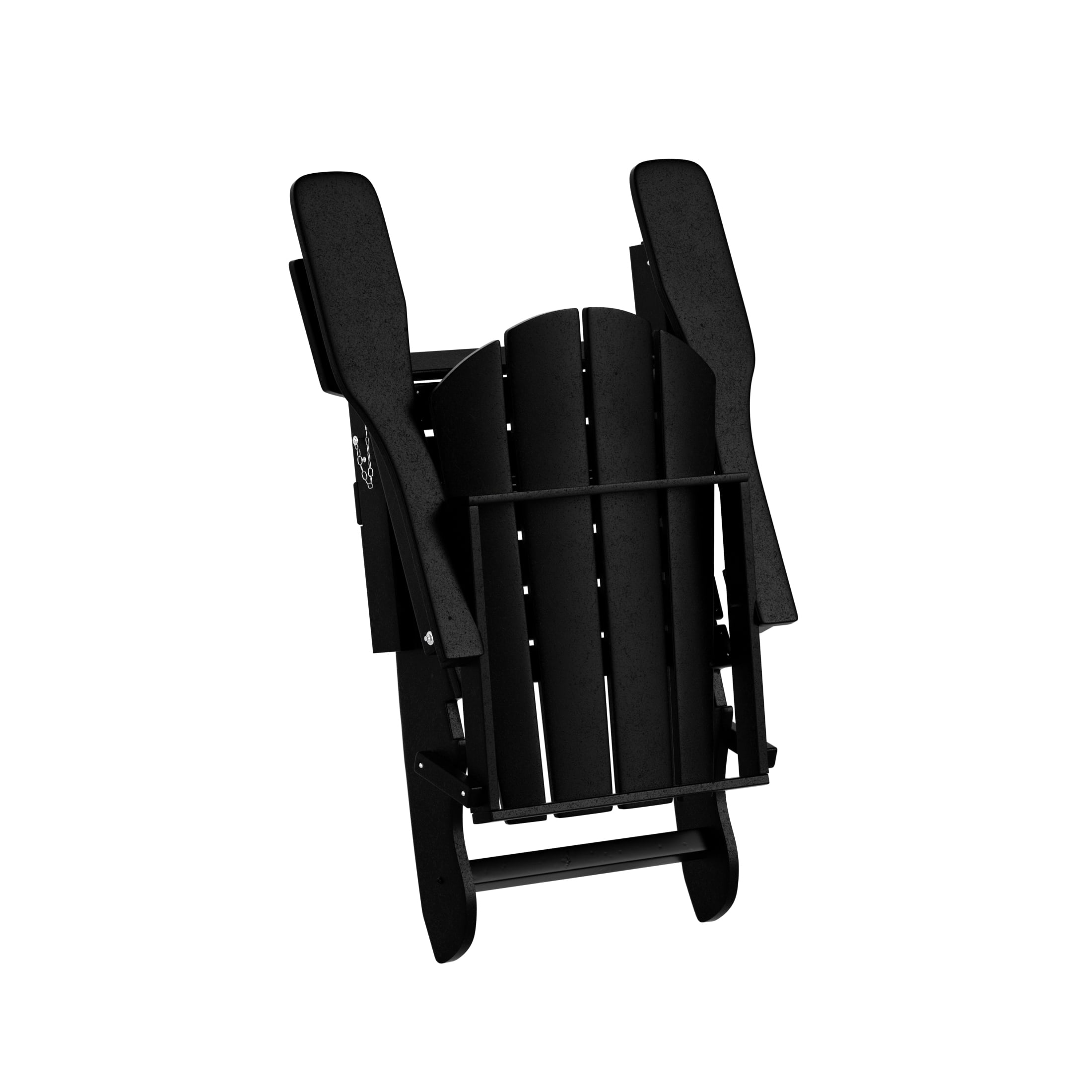 WestinTrends Malibu 4-Pieces Outdoor Patio Furniture Set, All Weather Outdoor Seating Plastic Adirondack Chair Set of 2 with Coffee Table and Side Table, Black