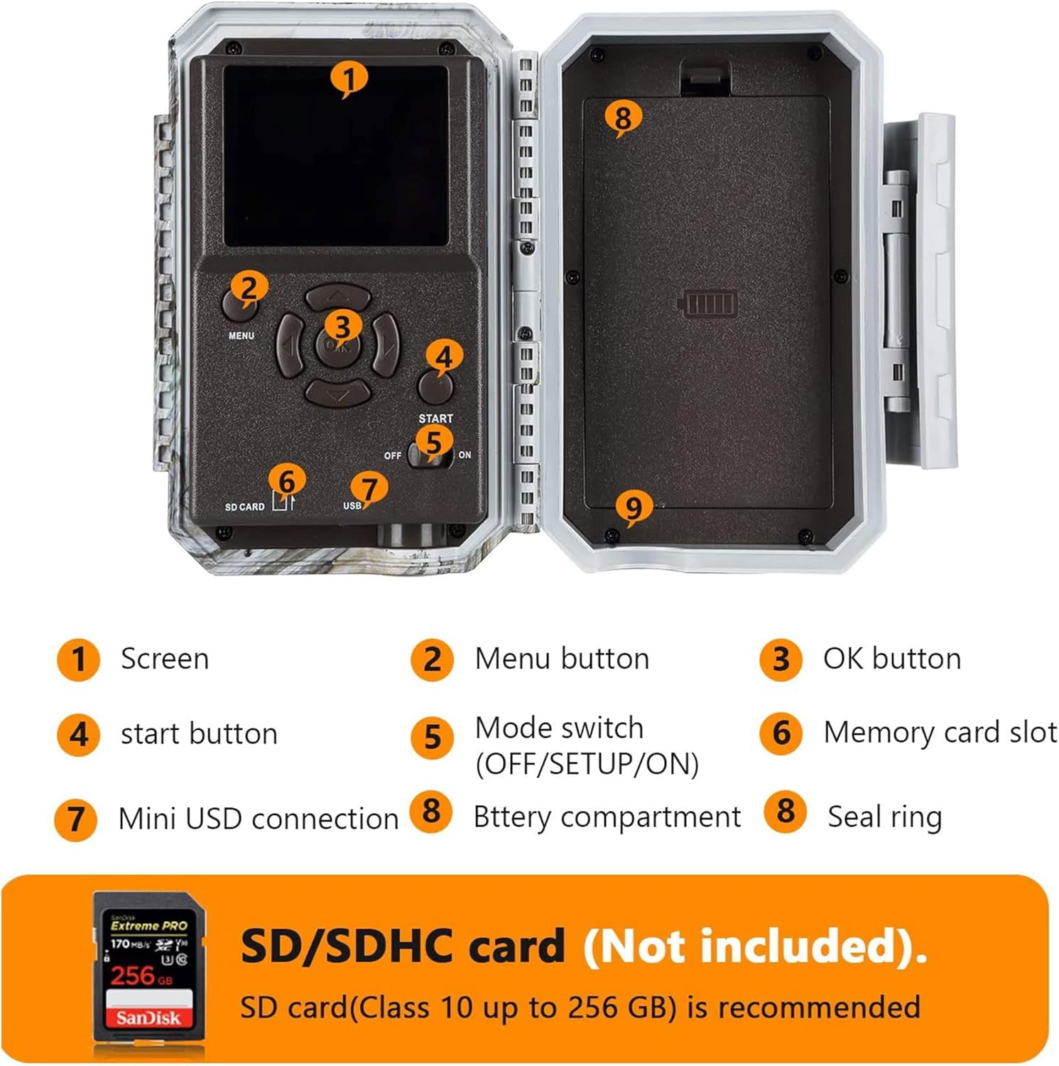 BlazeVideo 32MP 1296P WiFi Trail Camera - No Glow Night Vision, Motion Activated, Waterproof | Send Photos to Phone via App | for Wildlife Hunting & Home Security