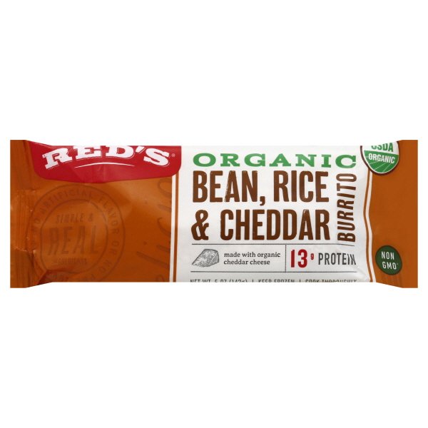 Reds All Natural Bean and Cheese Burrito, 5 Ounce