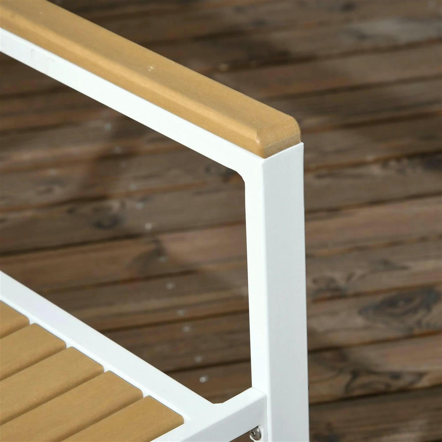 Demi Bonn Aluminum Patio Dining Set with HDPE, 5-Piece Table & Chairs, Umbrella Compatible, Outdoor Dining for Families, Yellow