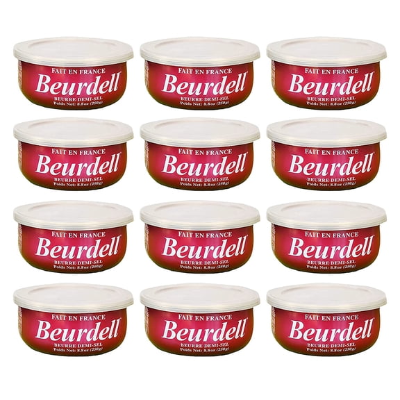Beurdell Real Canned Butter from France, Smooth, Creamy High Quality Single Salted Butter Case of 12 cans