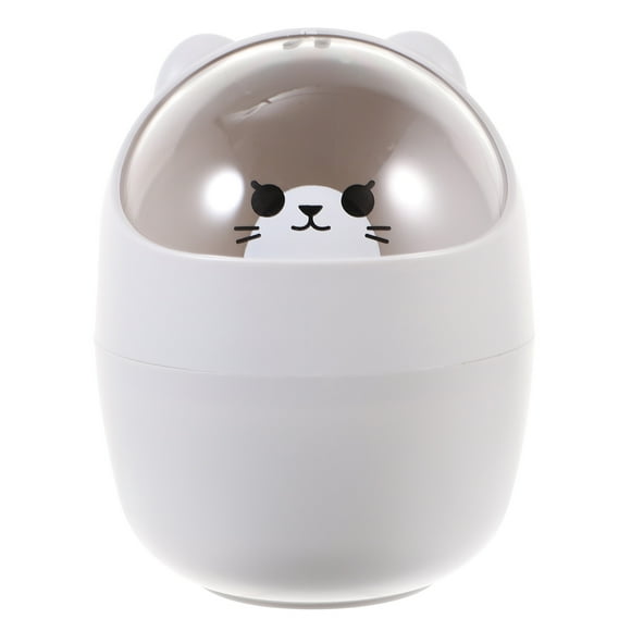 1 PC Mini Basure Storage Bucket Buck Bash Poder con tapa de batido Pinza de basura pequeña